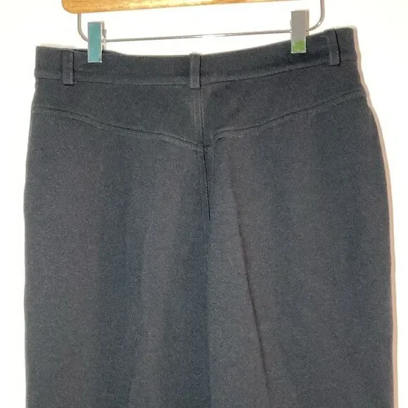St. John Sport Women Size 10 Black Straight Leg Equestrian Patch Flat Front Pant - Picture 8 of 14